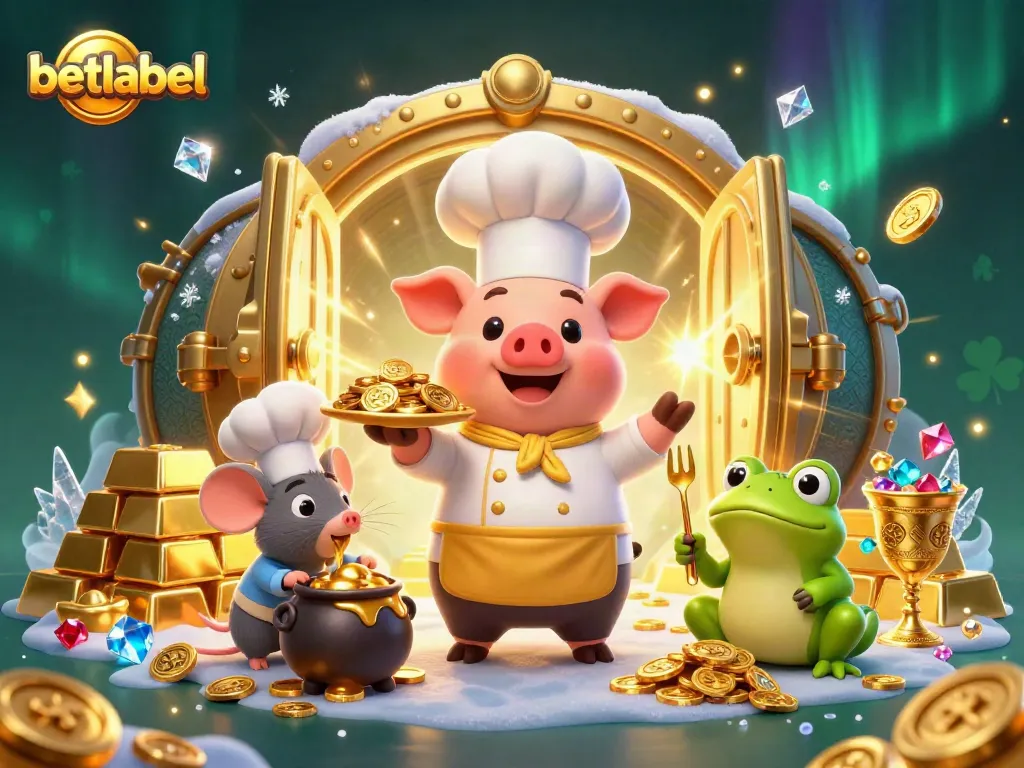 Play at betlabel and enjoy a vibrant scene of coins and treasures in an exciting casino environment
